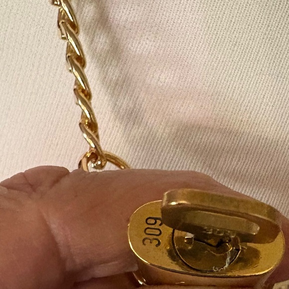 Authentic Louis Vuitton brass lock and key with 2 non-LV chains - Picture 13 of 14